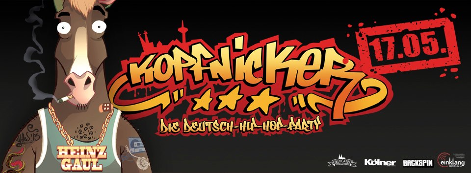Gewinnspiel / Verlosung: Kopfnicker Party in Köln – Deutsche (Old School) Hip Hop Partyreihe am 17.05.2013 im Heinz Gaul