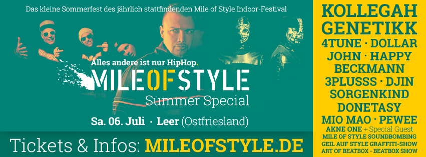 Mile of Style – „Indoor Festival“ | 06.07.2013 in Leer (Ostfriesland)